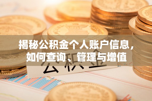 大足揭秘公积金个人账户信息，如何查询、管理与增值