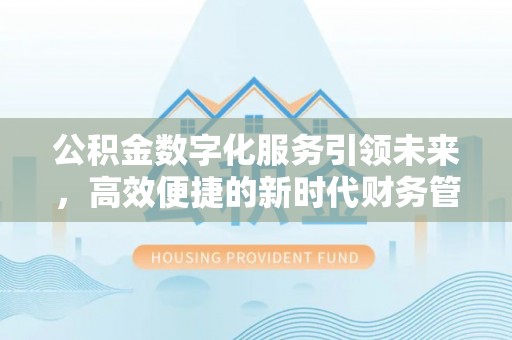 大足公积金数字化服务引领未来，高效便捷的新时代财务管理