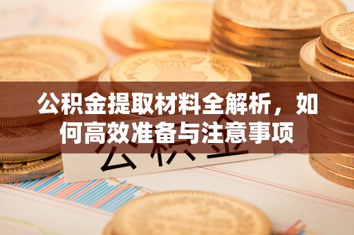 大足公积金提取材料全解析，如何高效准备与注意事项
