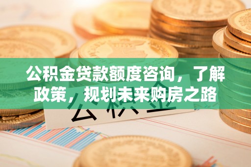 大足公积金贷款额度咨询，了解政策，规划未来购房之路