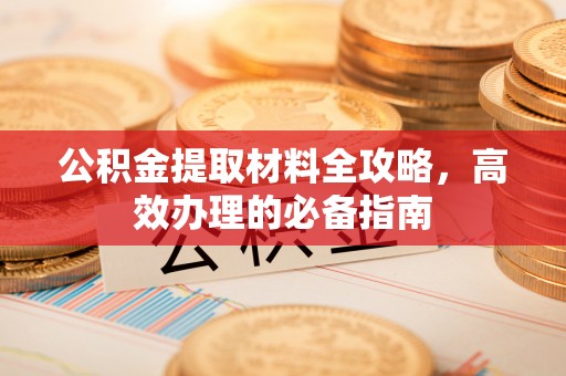 大足公积金提取材料全攻略，高效办理的必备指南