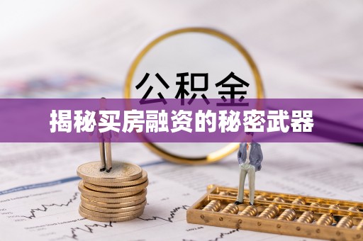 大足揭秘买房融资的秘密武器