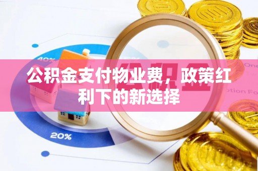 大足公积金支付物业费，政策红利下的新选择