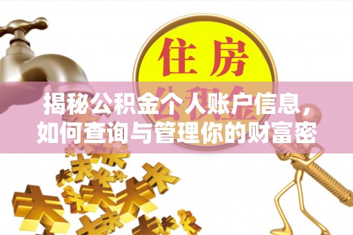 大足揭秘公积金个人账户信息，如何查询与管理你的财富密码