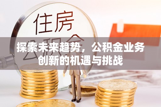 大足探索未来趋势，公积金业务创新的机遇与挑战