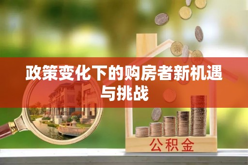 大足政策变化下的购房者新机遇与挑战