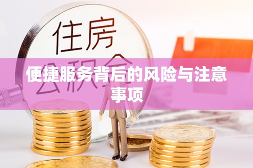 大足便捷服务背后的风险与注意事项