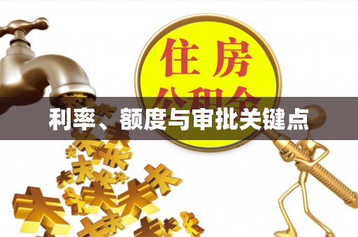 大足利率、额度与审批关键点