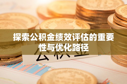 大足探索公积金绩效评估的重要性与优化路径